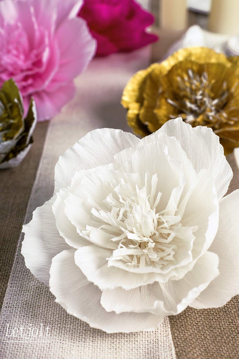 Letjolt Paper Flowers Decoration for Wall Artificial 3D Flowers Home Decor Wedding Backdrop Birthday Baby Shower Bridal Shower Nursery Wall - Image 5